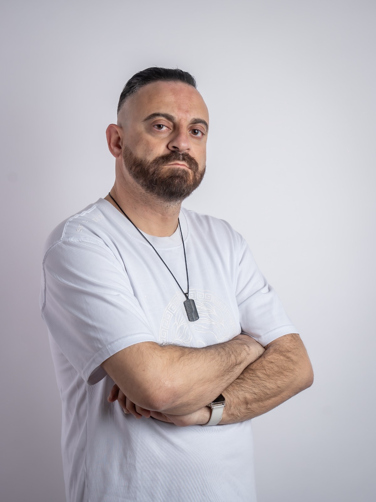 SonicJ in a white shirt
